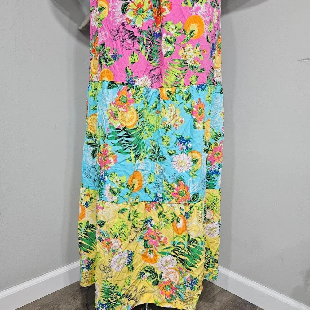 Bar III  Tiered Printed Ruffle Cover-up Dress - Picture 7 of 10